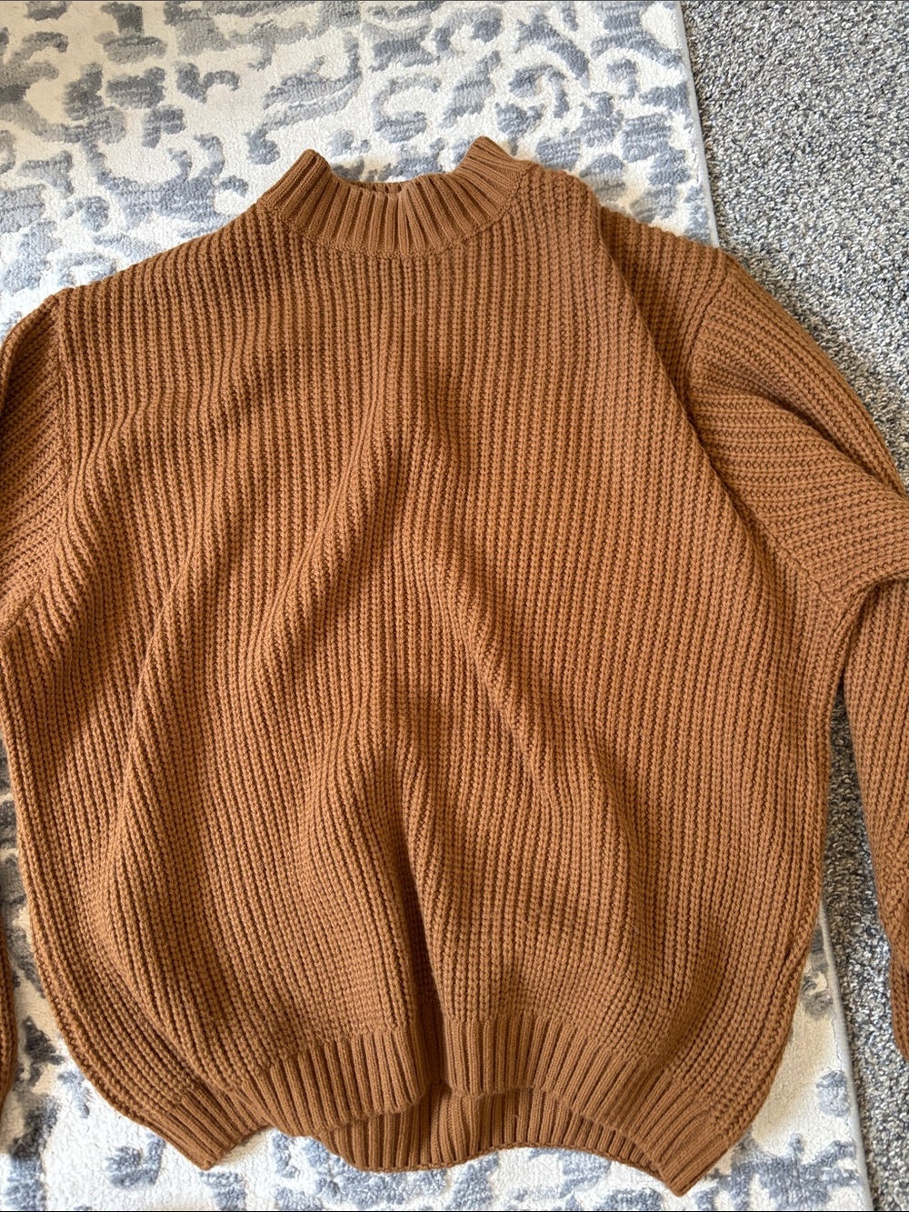Men's Ribbed Turtleneck Sweater - Camel
